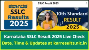 Karnataka SSLC Result 2025 Live